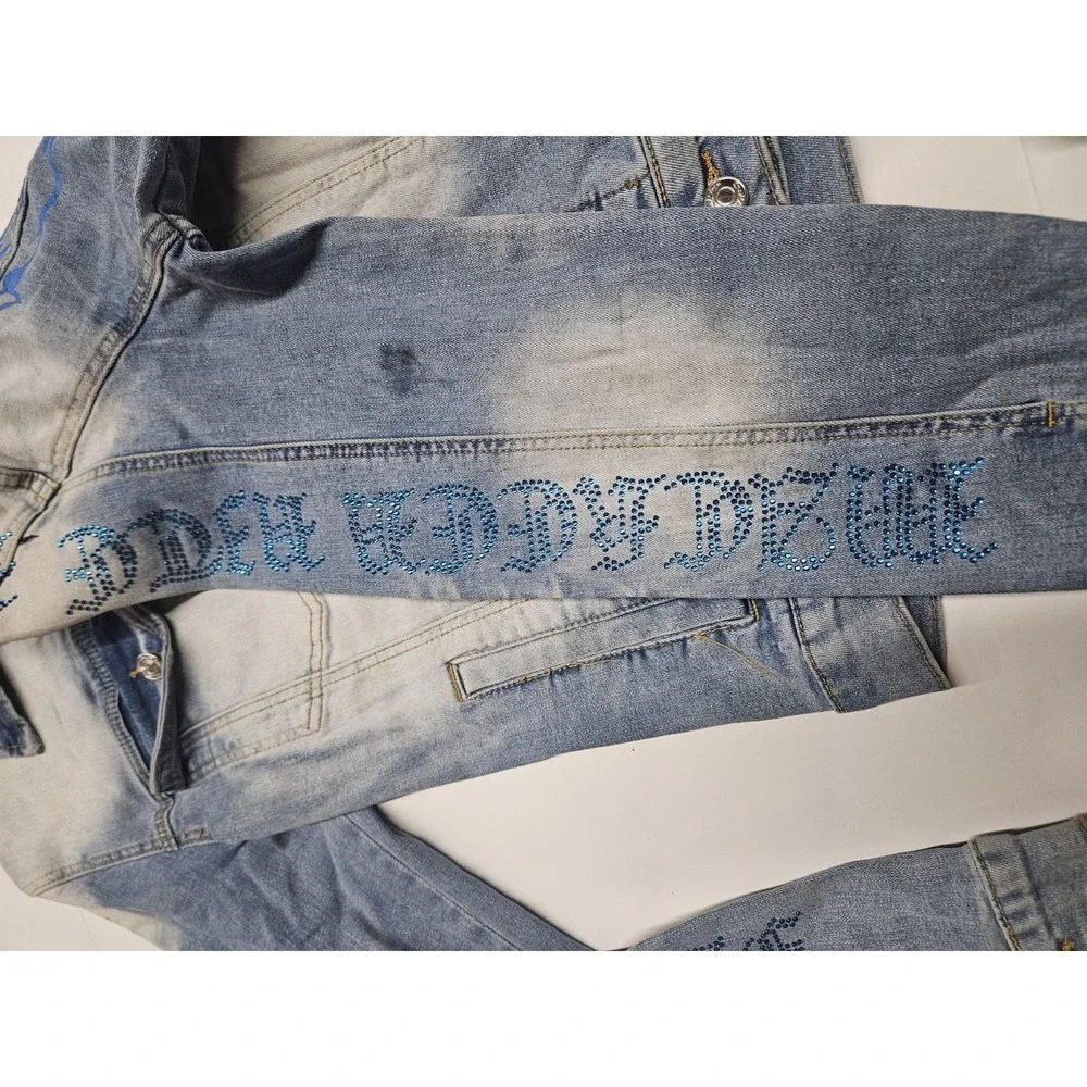 Mackeen Y2K Jean Matching Set, Size 34 Jeans Size M Top Jacket